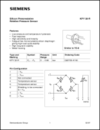 KPY32-R datasheet: Silicon piezoresistive relative pressure sensor KPY32-R