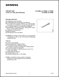 LOK380-N datasheet: Orange 3mm LED LOK380-N