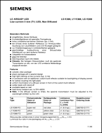 LSK389-FO datasheet: Super-red 3mm LED LSK389-FO