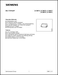 LGM670-K datasheet: Green mini TOPLED LGM670-K