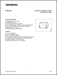 LPT670-GK datasheet: Pure green TOPLED LPT670-GK