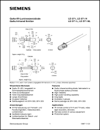 LD271 datasheet: GaAs infrared emitter LD271