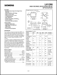LH1298 datasheet: High voltage, solid state relay optocoupler LH1298