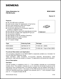 MGM3000X datasheet: Video modulator for FM/AM audio MGM3000X