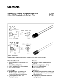 SFH205 datasheet: Silicon PIN photodiode with daylight filter SFH205