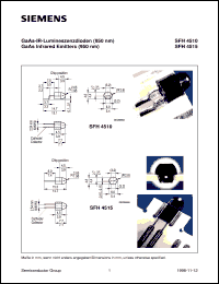 SFH4510 datasheet: GaAs infrared emitter SFH4510
