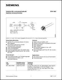 SFH483E7800 datasheet: GaAs infrared emitter SFH483E7800