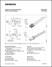 SFH495P datasheet: GaAs infrared emitter SFH495P