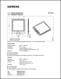 SFH522 datasheet: Radiation detector SFH522