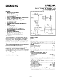 SFH620A datasheet: Phototransistor optocoupler AC voltage input SFH620A