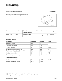 SMBD914 datasheet: Silicon switching diode SMBD914