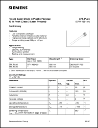 SPLPL85 datasheet: Pulsed laser diode SPLPL85