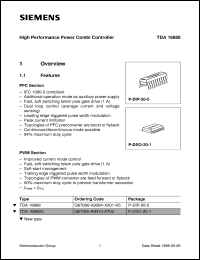 TDA16888G datasheet: High performance power combi controller TDA16888G
