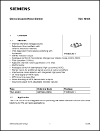 TDA4340X datasheet: Stereo decoder/noise blanker TDA4340X