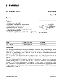 TLE4202B datasheet: 2A DC motor driver TLE4202B