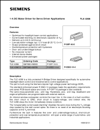 TLE4206G datasheet: 1A DC motor driver for servo driver application TLE4206G