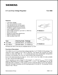 TLE4260S datasheet: 5-V low-drop voltage regulator TLE4260S