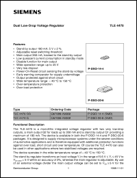 TLE4470GS datasheet: Dual low-drop voltage regulator TLE4470GS