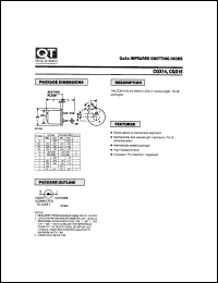 CQX16 datasheet: Hermetic  Infrared Light Emitting Diode. 940 nm GaAs CQX16