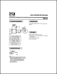 F5D1 datasheet: Hermetic  Infrared Light Emitting Diode. 880 nm AlGaAs F5D1