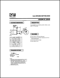 LED56F datasheet: Hermetic  Infrared Light Emitting Diode. 940 nm GaAs LED56F