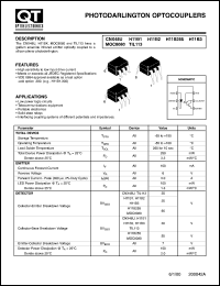 H11B255 datasheet: Optocoupler. Photodarlington Output; GaAs Input H11B255