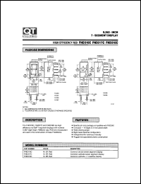 FND317C datasheet: Display. 0.362" Displays RHDP FND317C