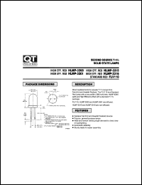 HLMP-3316 datasheet: Led Lamp. T-1 3/4 Clear Lens HLMP-3316