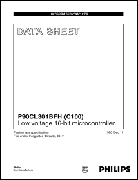 P90CL301BFH/F4 datasheet: Low voltage 16-bit microcontroller P90CL301BFH/F4