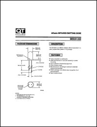 QED222 datasheet: Plastic Infrared Light Emitting Diode. 880 nm AlGaAs QED222