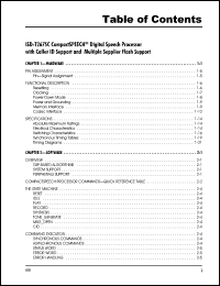 ISD-T267SC/J datasheet: CompactSPEECH digital signal processor with Caller ID support and multiple supplier flash support ISD-T267SC/J