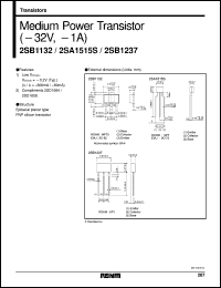 2SA1515S datasheet: PNP silicon medium power transistor 2SA1515S