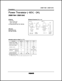 2SB1184 datasheet: PNP silicon power transistor 2SB1184