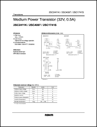 2SC2411K datasheet: NPN silicon medium power transistor 2SC2411K