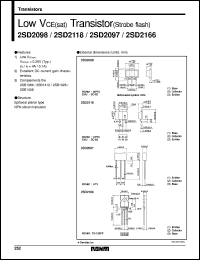 2SD2098 datasheet: NPN silicon low Vce(sat) transistor 2SD2098