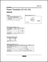 2SD2167 datasheet: Power transistor 2SD2167