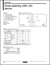 2SK2103 datasheet: N-channel MOSFET small switching transistor 2SK2103