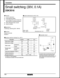 2SK3018 datasheet: N-channel MOSFET small switching transistor 2SK3018