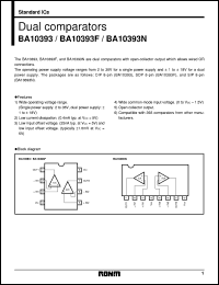 BA10393F datasheet: Dual comparator BA10393F