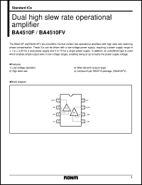 BA4510F datasheet: Dual high slew rate operational amplifier BA4510F