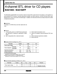 BA6198S datasheet: 4-channel BTL driver for CD player BA6198S