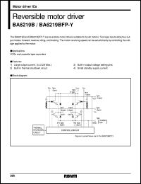 BA6219B datasheet: Reversible motor driver BA6219B