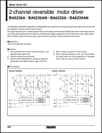 BA6239A datasheet: 2-channel reversible motor driver BA6239A