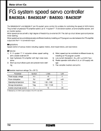 BA6302AF datasheet: FG system speed servo controller BA6302AF