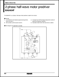 BA6404F datasheet: 2-phase half-wave motor predriver BA6404F