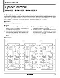 BA6566F datasheet: Speech network BA6566F