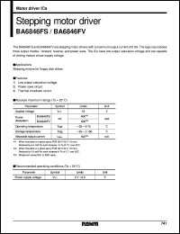 BA6846FS datasheet: Stepping motor driver BA6846FS