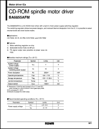 BA6855AFM datasheet: CD-ROM spindle motor driver BA6855AFM