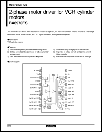 BA6970FS datasheet: 2-phase motor driver for VCR cylinder motor BA6970FS