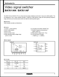 BA7611AN datasheet: Video signal switcher BA7611AN